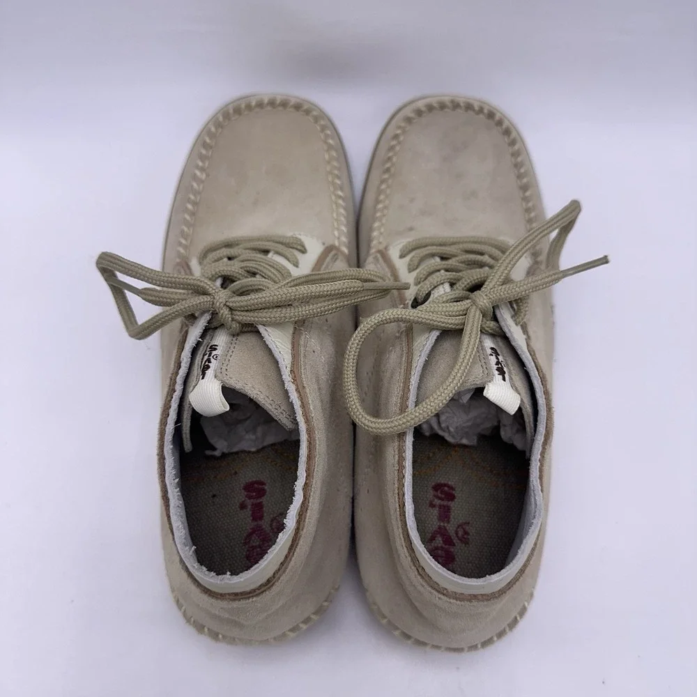 Levi's Men's Suede Chukka Boots Tan/Beige Moc Toe Lace Up Size 8 US / 41 EU‎
